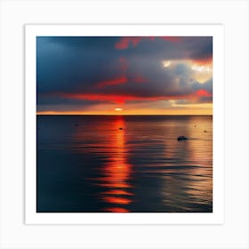 Sunset Over The Sea 6 Art Print