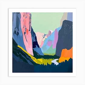 Colourful Abstract Yosemite National Park Usa 4 Art Print