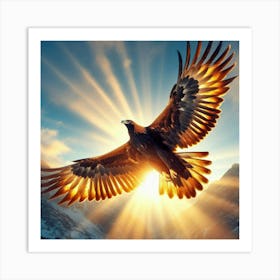 Eagle In Flight 4 Art Print