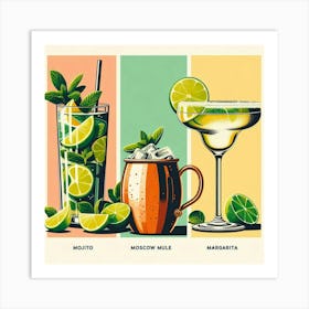 Colorful Drinks Art Print