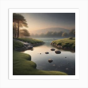 Landscape - River Art Print