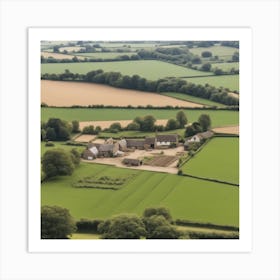 Aerial View Of Farmland 8 Art Print