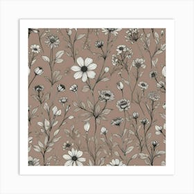 Floral Wallpaper 21 Art Print