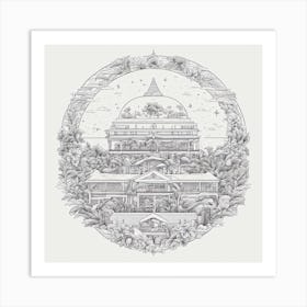 Buddhist Temple Art Print