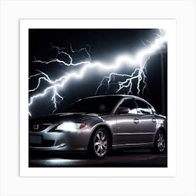 Lightning Car Art Print