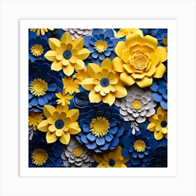 Paper Flowers 27 Art Print