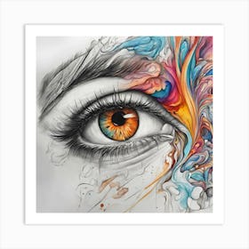 Eye Painting drawings Art Print