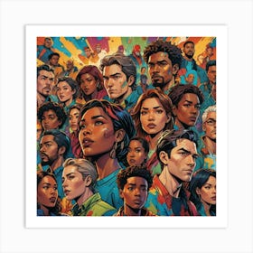 Group Of People Art Print