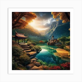 Chinese Landscape Painting Art Print