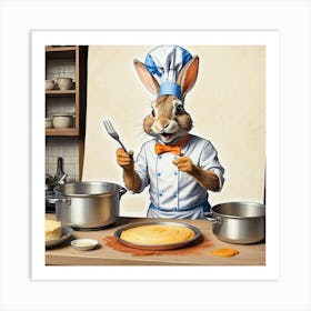 Chef Bunny 16 Art Print