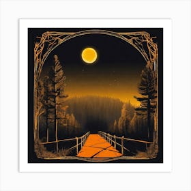 Moonlight Bridge 1 Art Print