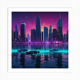 Default Climate Change Apocalypse A Submerged Cityscape Partia 1 Art Print