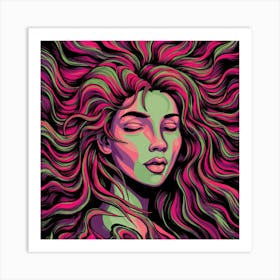 Psy Lady 3 Art Print