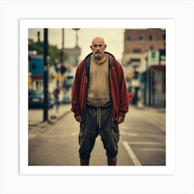 Man In A City Art Print