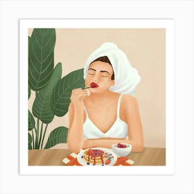 Strawberry Pancakes Art Print