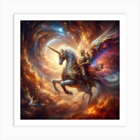 Unicorn and Rider Art Print