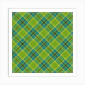 Plaid Fabric 128 Art Print