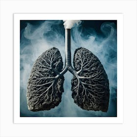 Lungs And Smoke 11 Art Print