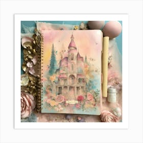 Shabby Chic Dreamy Mist Pastel Junk Journals La Mo Art Print