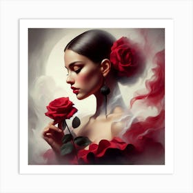 Flamenco Girl Art Print