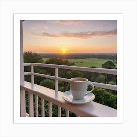 Sunrise On A Balcony 5 Art Print