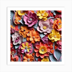 Paper Flowers Art Print