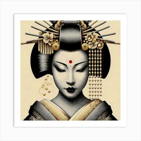 Geisha art333 Art Print