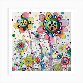 Flowers In The Garden Art Print