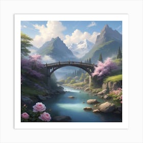 Bridge Over The River 1 Art Print