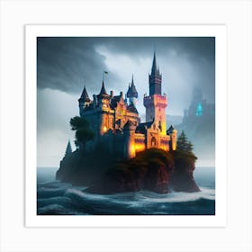 Castle In The Sea Art Print