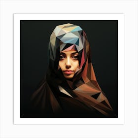 Abstract Geometric Saudi Woman 04 Art Print