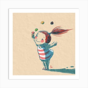 Windy Happiness Art Print