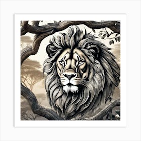 Lion art 2 Art Print