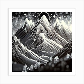 Firefly An Illustration Of A Beautiful Majestic Cinematic Tranquil Mountain Landscape In Neutral Col 2023 11 22t235248 Art Print