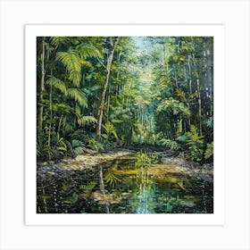 Rainforest Stream 1 Art Print