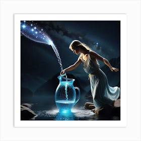 Water Pouring From Jug 1 Art Print