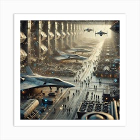 Spacefaring Hangars Tharsis Class Carrier Art Print