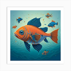 Fishes In The Ocean Art Print