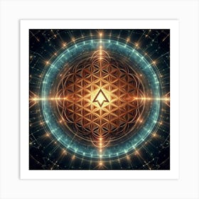 "The Flower of Life - A Journey Through the Cosmos Art Print