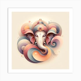"Divine Whorls of Ganesha" is an enchanting piece that combines the spiritual symbolism of Ganesha with a modern, abstract aesthetic. The deity is presented in a soft, pastel palette, with swirls that evoke a dreamy, calming atmosphere. This artwork is ideal for contemporary interiors, blending spiritual elements with modern design. The gentle curves and soothing colors make it a perfect addition to a living space or a serene retreat, inviting introspection and peace. This piece is a celebration of tradition in a fresh, vibrant form, appealing to those who seek a blend of the sacred and the stylish. Bring "Divine Whorls of Ganesha" into your space to create an oasis of tranquility and inspiration. Art Print