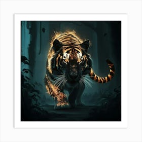 Tiger In The Forest 2 Art Print