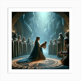 A Dramatic And Emotional Scene Depicting The Birth Art Print