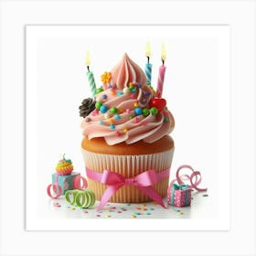 Birthday Cupcake 3 Art Print