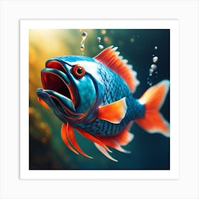 Fish In Water Art Print