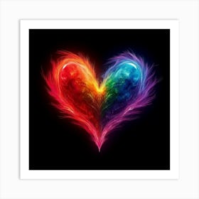 Rainbow Heart 4 Art Print