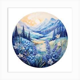 Blue Lupines 1 Art Print