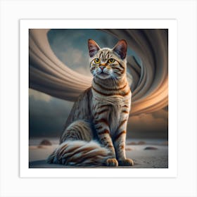 Cat In The Sky Art Print