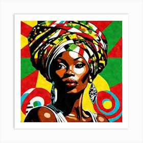 African Woman With Turban Art Print