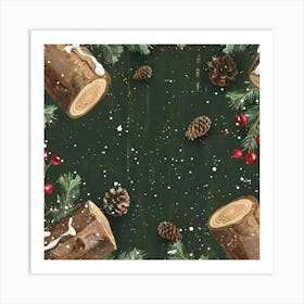 Christmas Background Art Print