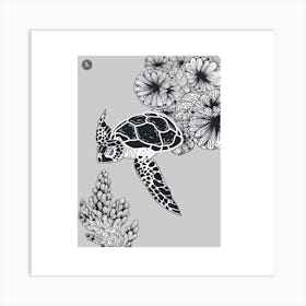 Eco turtle Art Print